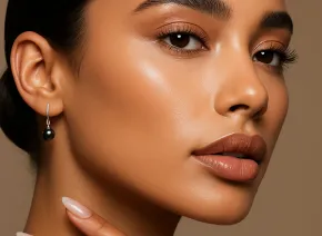 Черен Турмалин Обици